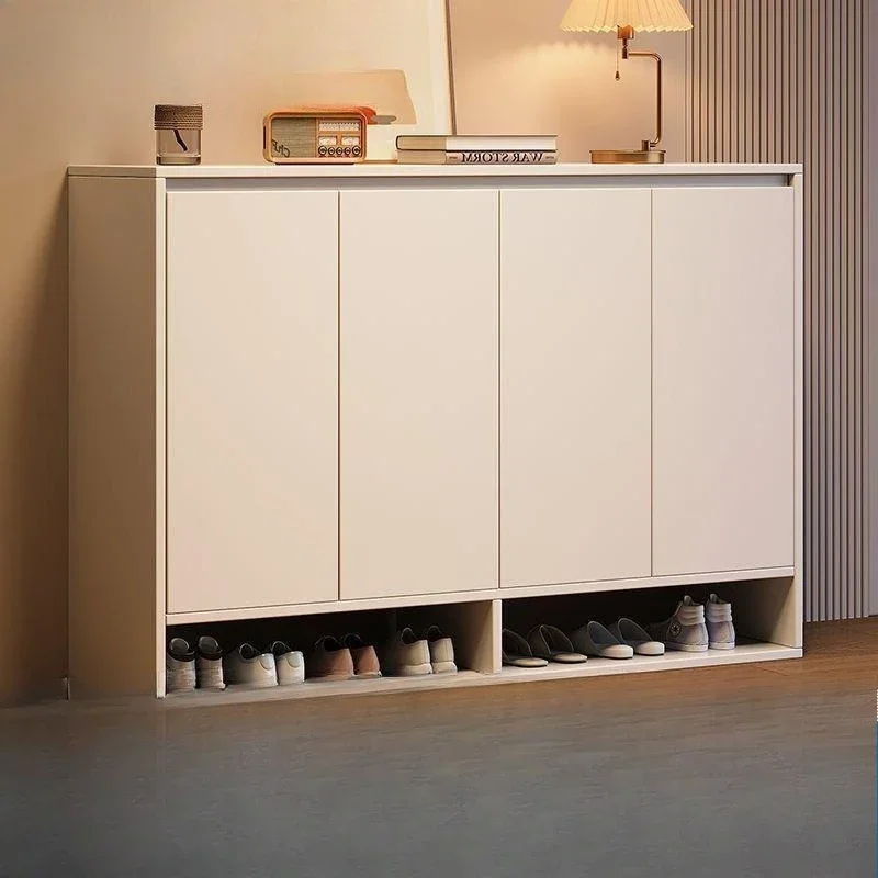 2024 solid wood shoe cabinet new locker entrance large capacity multi-layer foyer cabinet corridor balcony cabinet shoe rack