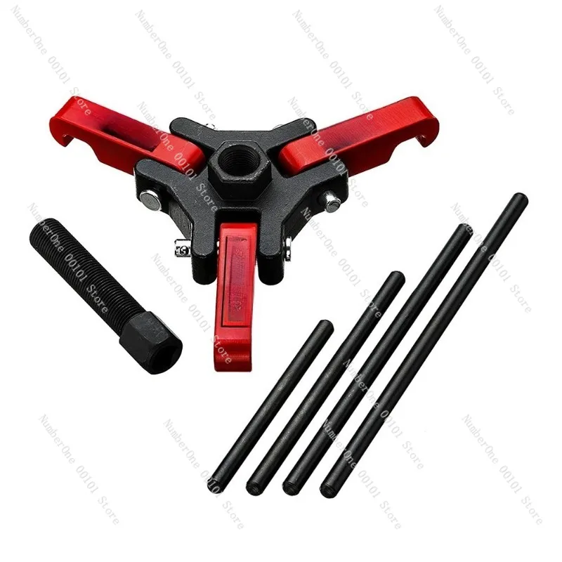 Heavy Duty Balance Puller Set Damper Pulley Remover Universal 3 Jaw Gear Puller Tool for SUV Van Pickup Auto Repair Garage