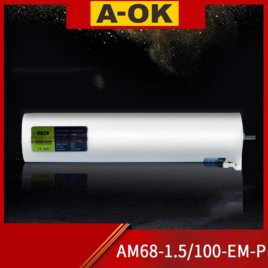 AM68-1.5 A-OK/100-EM-P หลากหลายสเปคของม่านไฟฟ้าในตัวพร้อมมอเตอร์กำลังแรงบิดสูงและแรงบิดสูง