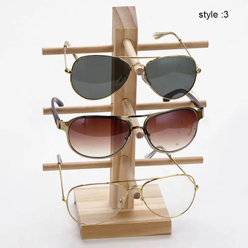 1 Pcs Wood Sunglass Display Rack Shelf Wooden Durable Eyeglasses Show Stand Holder Durable Sunglass Display Rack Shelf