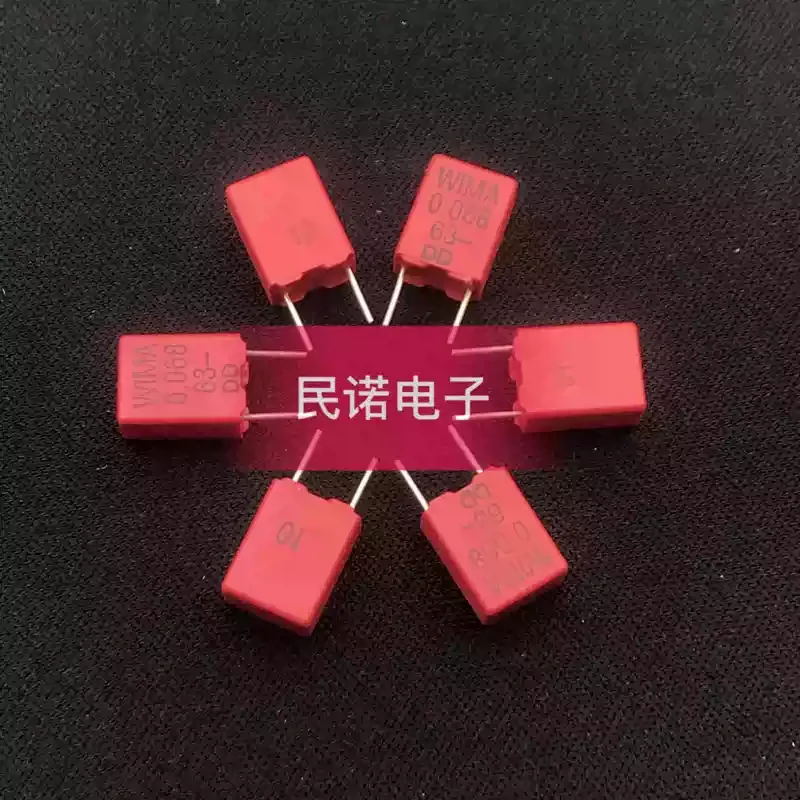 10-100pcs brand new German Weima capacitor WIMA MKP2 63V 0.068UF 63V 683 68NF with a pin spacing of 5mm
