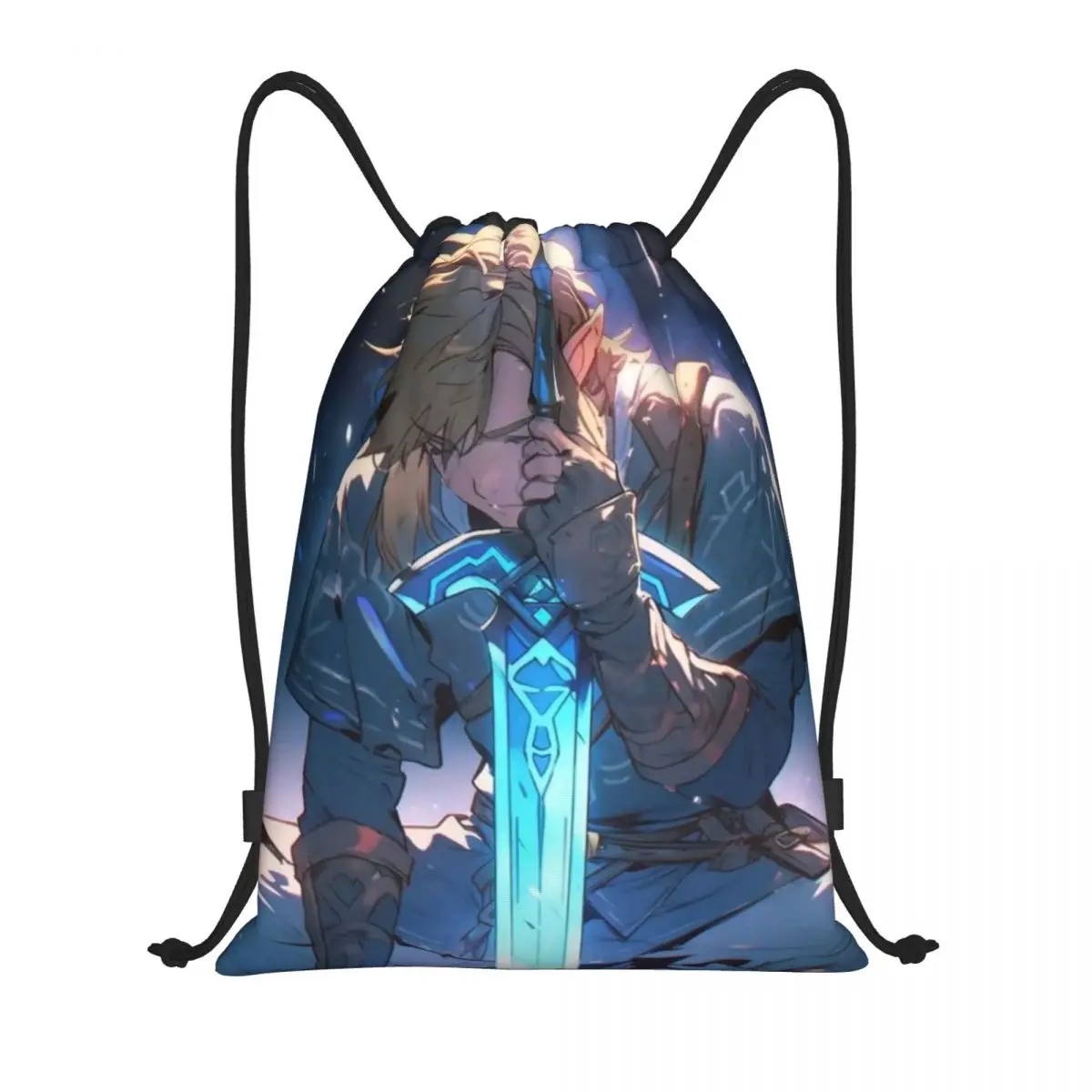 Custom Zeldas-Legended-Hot-Game Fashion Women Men Drawstring Bag Backpack Portable Folding Bag Shopping Waterproof Backpack