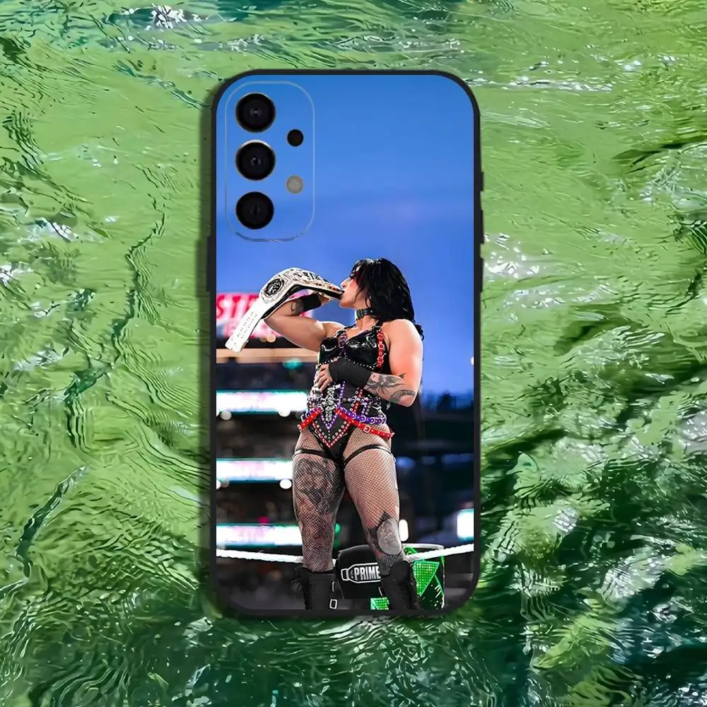 R-Rhea R-Ripley Wrestler telefoonhoesje voor Samsung S25,S24,S21,S22,S23,S30,Ultra,S20,Plus,Fe,Lite,Note,10,9,5G zwarte cover