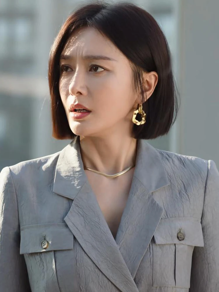 เสื้อคลุมกิโมโนลำลองแบบยาวสำหรับผู้หญิง พร้อมเข็มขัด สไตล์เกาหลี สำหรับฤดูใบไม้ผลิและฤดูใบไม้ร่วง แฟชั่นผู้หญิง ผ้าโพลีเอสเตอร์