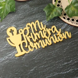 Mi Primera Comunión Decor Holy Communion Gifts Ornament Cross of Peace Baptism Place Cards for Girl And Boy Praying