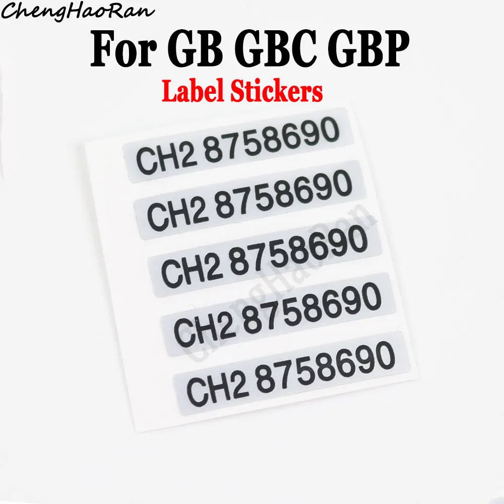 5 Pcs For GameBoy Advance GBC Serial Number Sticker Back Label Replacement For GameBoy GB GBC GBP Console Label Stickers