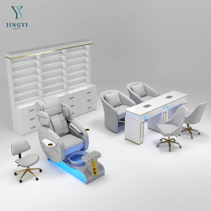 custom.Top Seller Multi Function Rotated Wooden Pedicure Bowl Chair Foot Spa Massage Customized Nail Salon Furniture