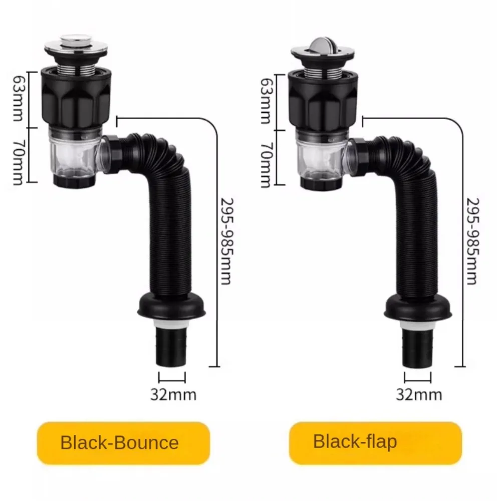 Устройство против запаха, сливной шланг, труба, пластиковый компактный слив раковины, предотвращает утечку воды, гибкий Слив для кухонной раковины