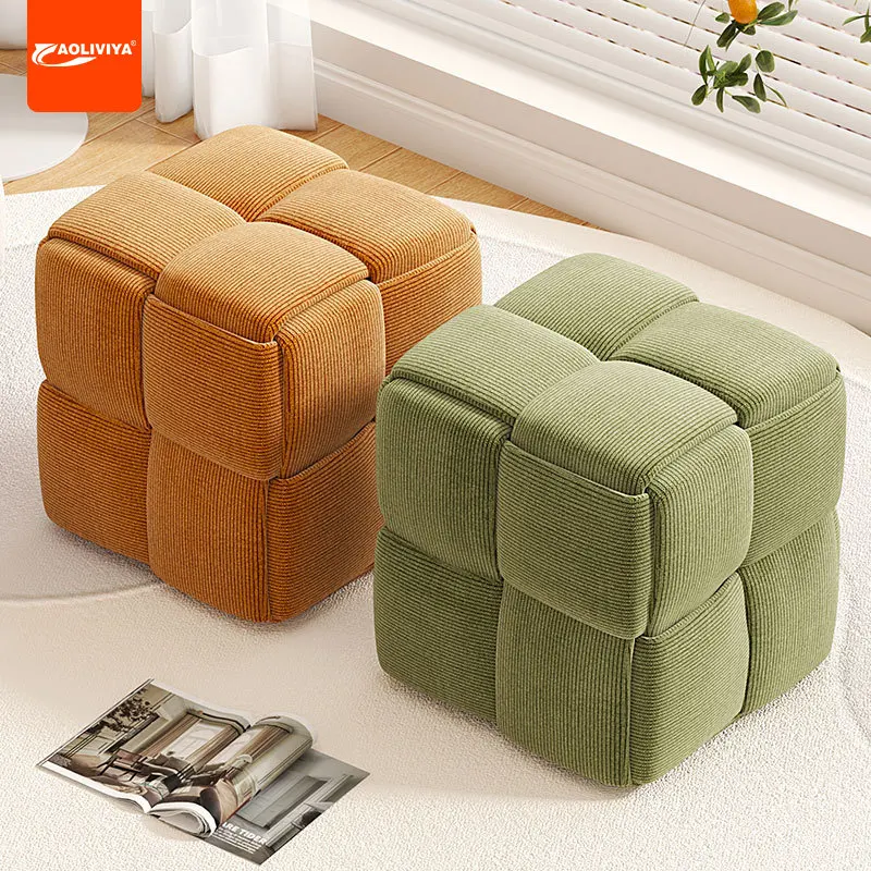 

Aoliviya Internet Celebrity Rubik's Cube Small Low Stool Household Coffee Table Small Square Stool Internet Celebrity Creative S