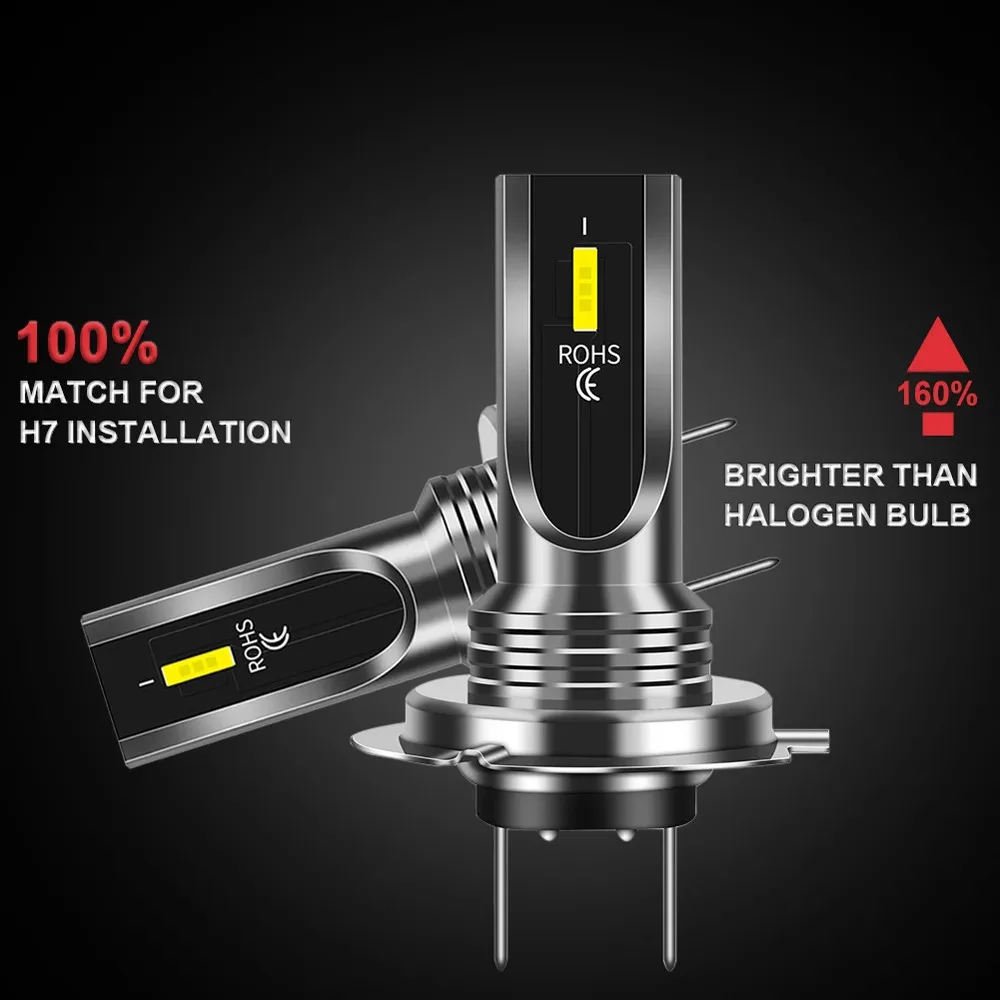 2 шт. CSP H7 светодиодные лампы для фар 7500LM Canbus супер яркие фары 12 В-24 В ксеноновые лампы Hi/Low Kit Beam 6000K автомобильные фары
