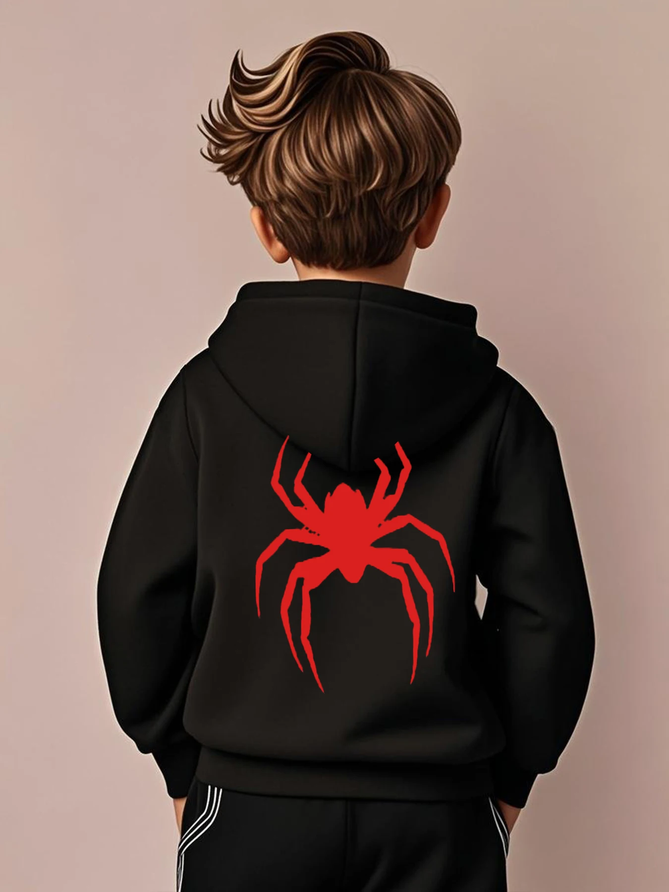 

Fashionable boy's thick and warm hooded sweatshirt. The perfect choice for casual daily wear and outdoor activities. Ideal for