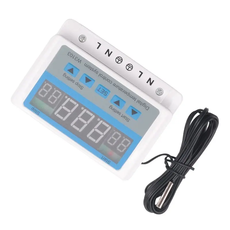 Hot-Digital Temperature Controller 220V Max 5000W Digital Thermostat 30A -19 To 99℃ Temperature Controller Switch XH-W3103