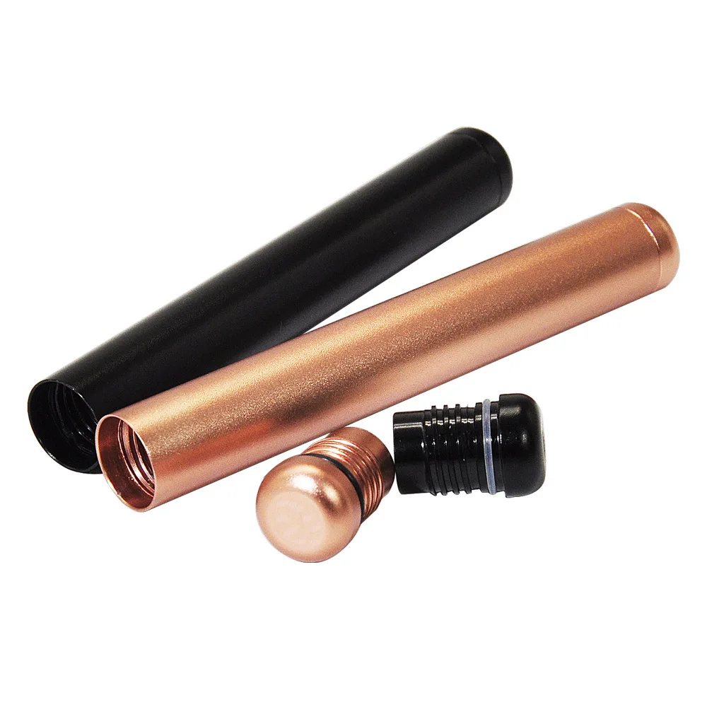 110MM Aluminum Airtight Storage Tube Container Light Weight Cigarette Holder Smell Proof Waterproof Pill Tobacco Accessories
