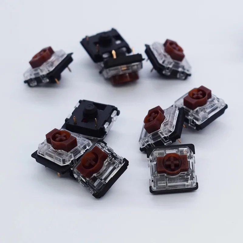 GATERON KS-33 Low Profile 2.0 Switch Black bottom housing 3 Pin Blue Red Brown RGB Customized DIY Hot Swap Mechanical Keyboard