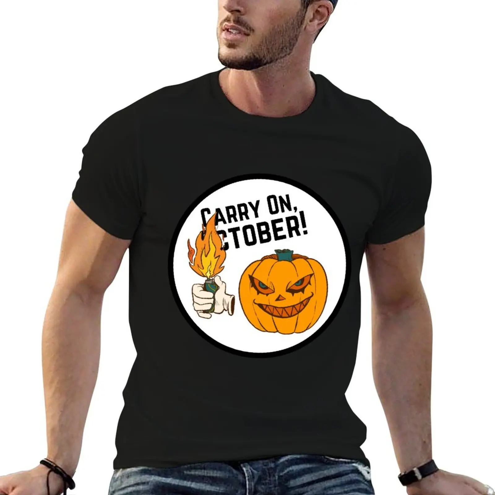 Carry On, October! Logo T-Shirt clothes anime stuff mens t shirts pack