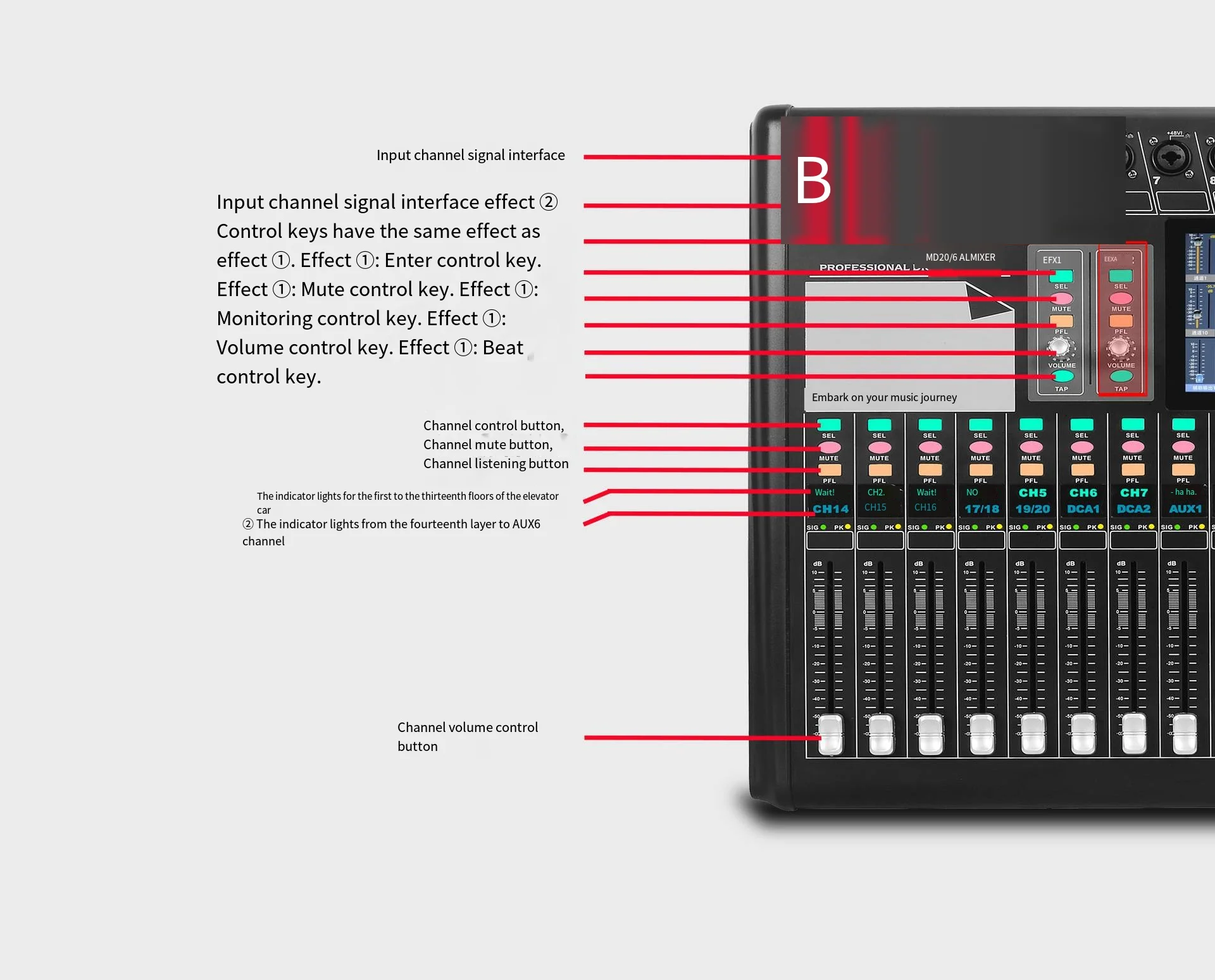 Mezclador TITumnnI Digital 16 canales Wifi Bluetooth Dual Dsp montaje en rack mezclador De Audio consola mezcladora Digital Software sistema De sonido