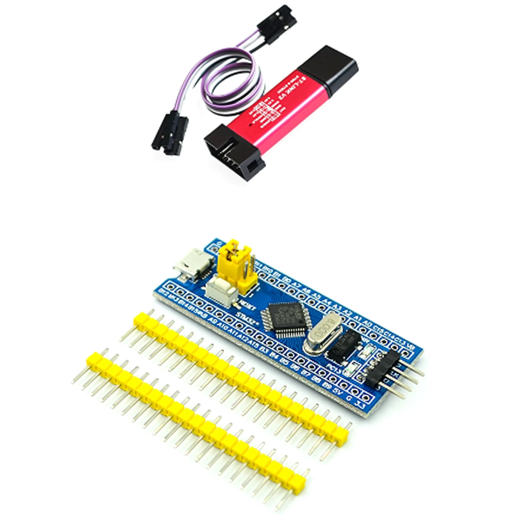 ABEP-ST-Link V2 Programming Unit Emulator Downloader + 40Pin STM32F103C6T6 ARM STM32 SWD Minimum System Board Micro-USB