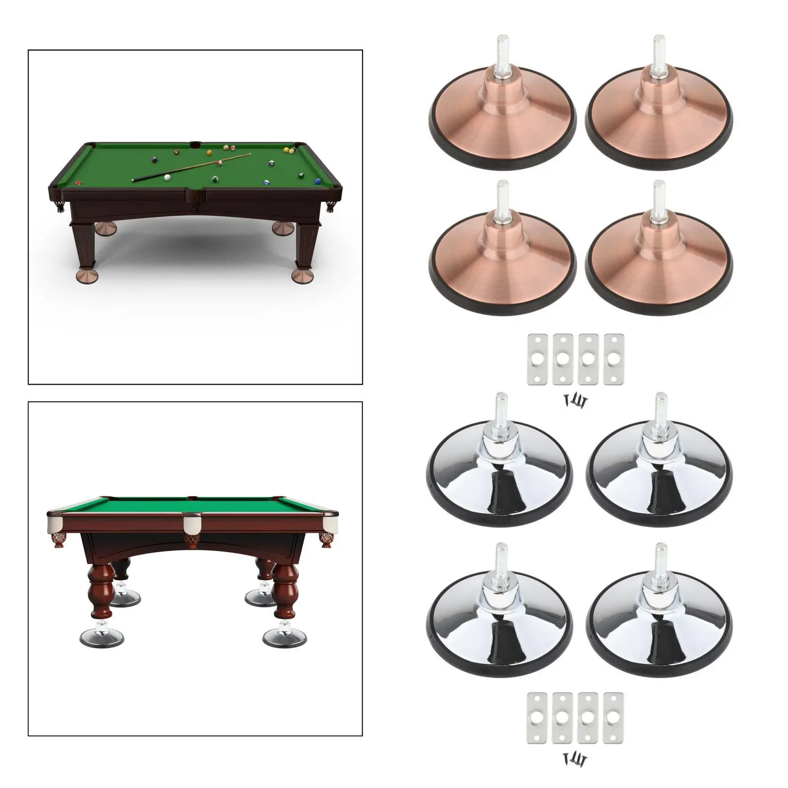 Niveleurs de pieds de Table de billard, matériel de protection pour Table de ping-pong, 4 pièces