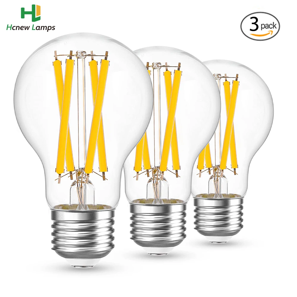 

3PCS Edison Led Bulb A60 Filament Bulb E27 3.8W DayLight 1600 Lumens Warm White 2700K 220V Dimmable Edison Bulb For Pendant Lamp