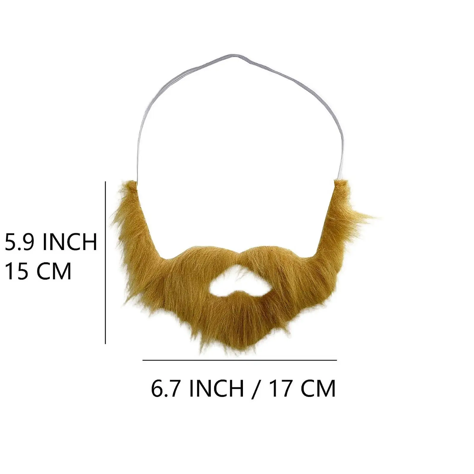 شعر الوجه اللحية القصيرة المزيفة، زي تنكري احترافي، شعر الوجه للحفلات التنكرية لقضاء العطلات والأداء الاحتفالي للرجال والنساء