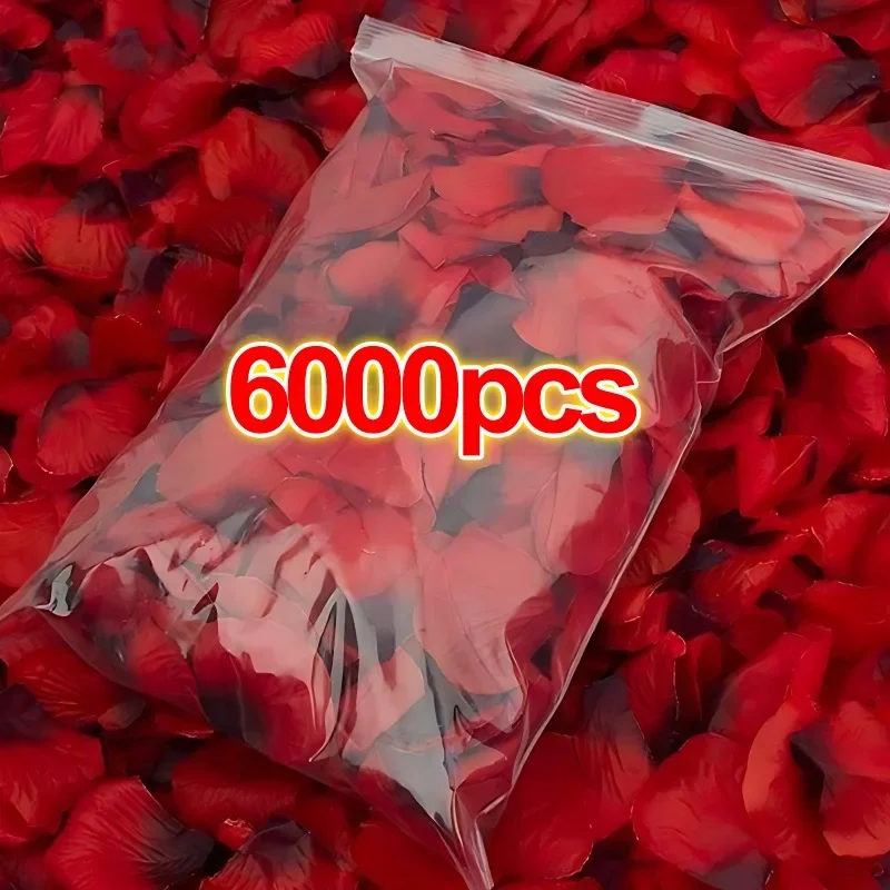 

6000/100Pcs Artificial Rose Petals Colorful Red White Gold Roses Petal Flowers Romantic Wedding Party Favors Decoration