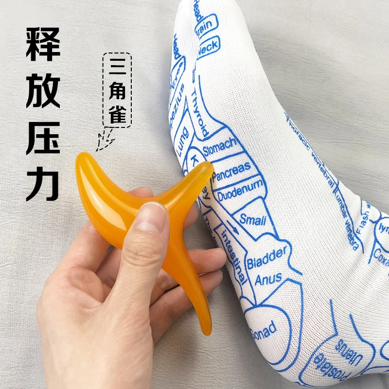 マッサージマッサージ疲れた足を和らげる靴下指圧フットマッサージャーリフレクソロジーソックスリフレクソロジーソックス理学療法フットケアツール