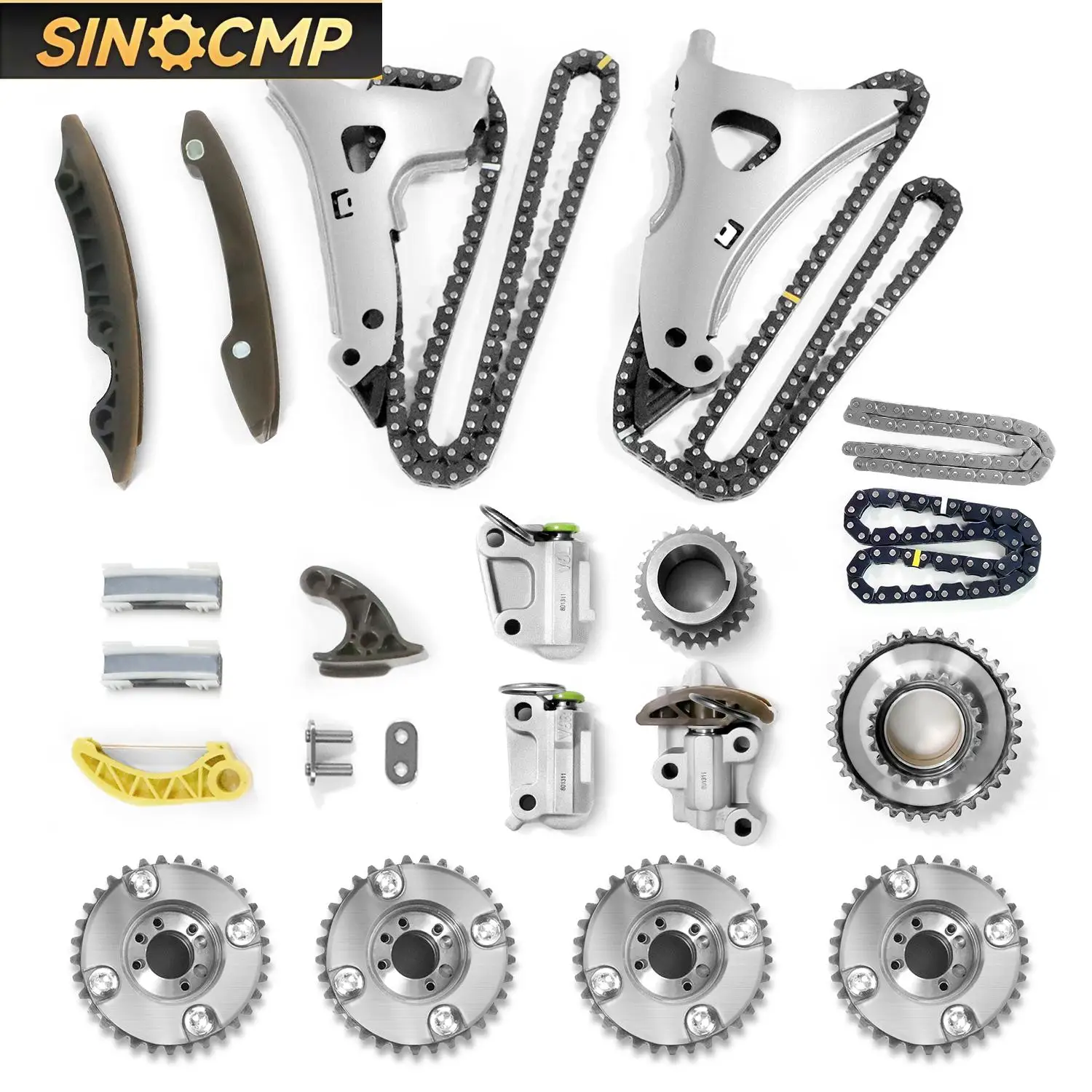 

Timing Chain Kit Camshaft Adjusters For M276 Mercedes Benz E350 GL450 E400 ML350 GLK350 3.0L 3.5L V6 Timing Components 1Set