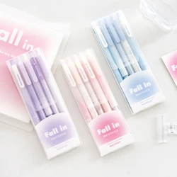 5pcs Blush Design Gel Pens Set Gradient Color Style Black Ink for Writing Unique Gift Office School Supplies F7136