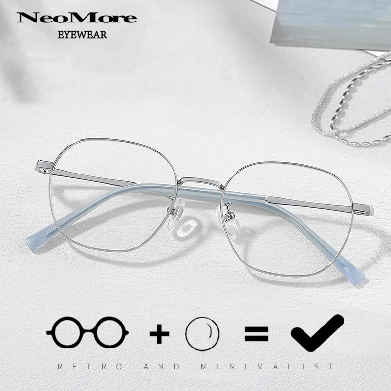 

Fashion Minimalist Alloy Eyeglass Luxurious Women's Prescription Glasses Student Myopia Progressive Eyewear Optical Lens Gafas