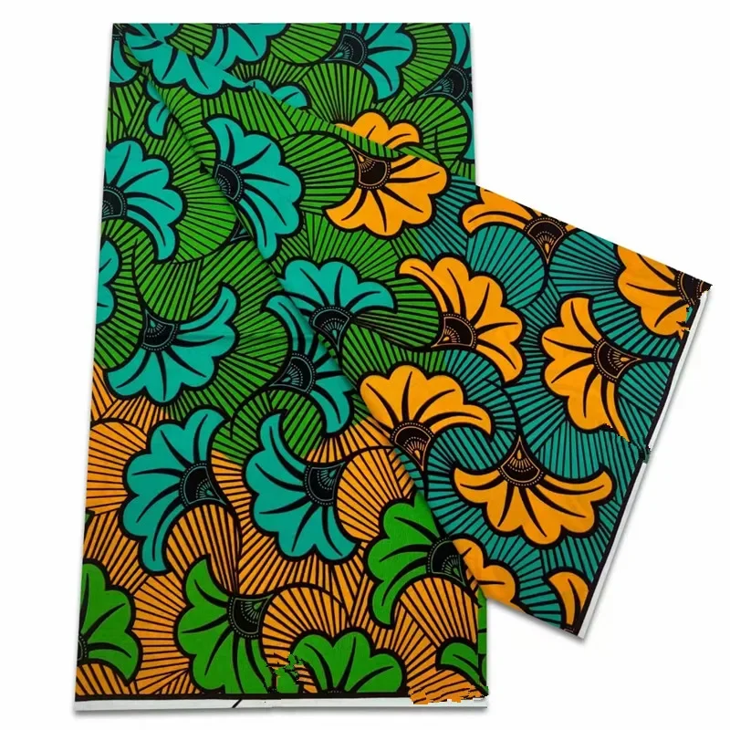 100% Cotton 2023 Factory Price Ankara Wax Fabric Guaranteed Veritable African Real Print Fabric  Ghana Style Soft Pagne Sewing