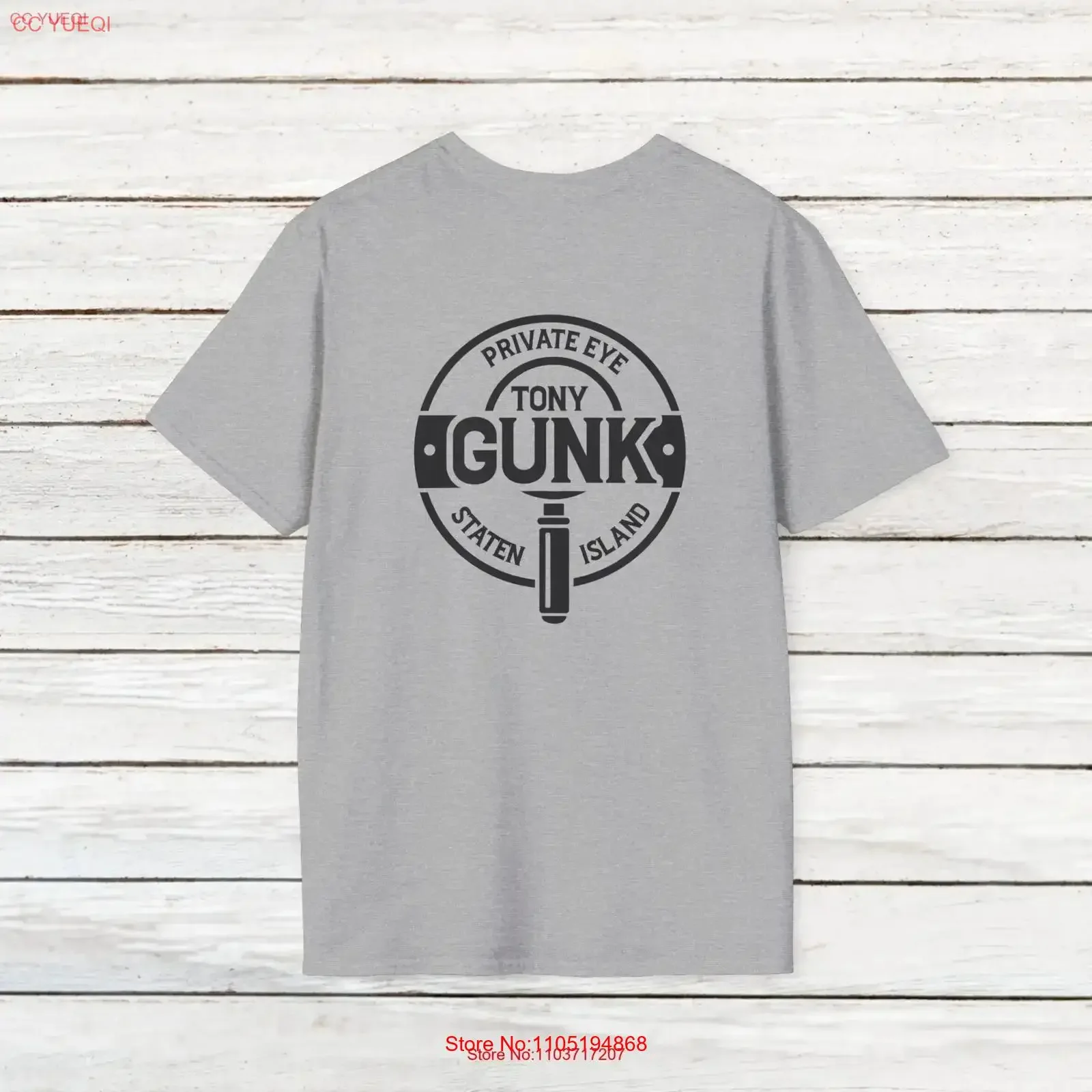 Tony Gunk Private Eye T Shirt Impractical Jokers Inspired Subtle Fandom Comedy Geek vintage Washed Stylish Casual homme Unisex