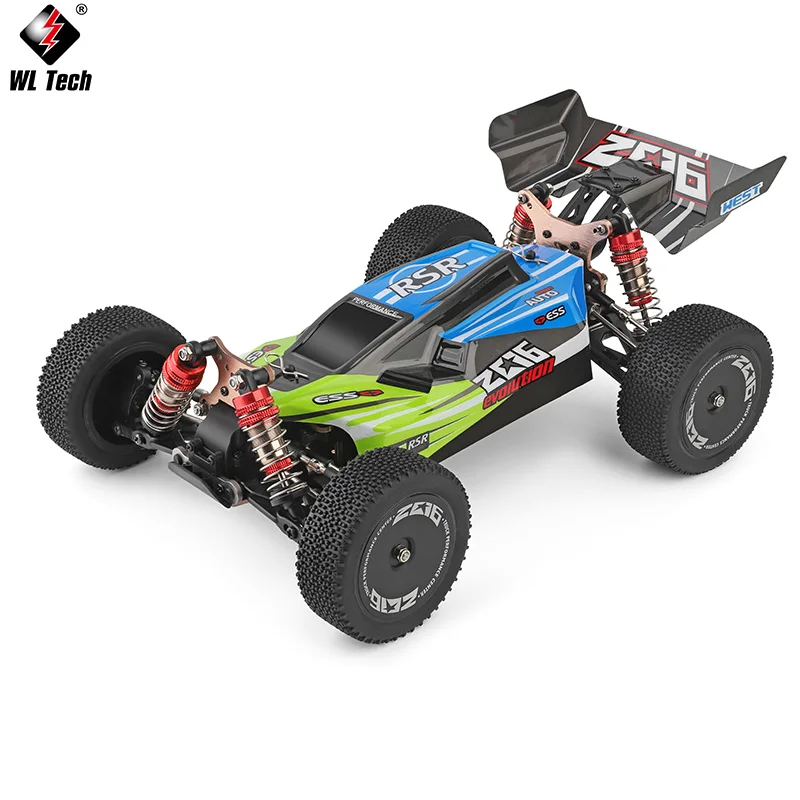 WLtoys 144010 144001 75 KM/H 2.4G RC samochód bezszczotkowy 4WD elektryczny, wysoki prędkość Off-drogowe ze zdalnym sterowaniem Drift zabawki dla