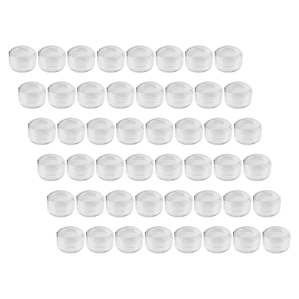100 frascos de armazenamento de glitter dos pces mini pequenos recipientes claros com tampas frascos de amostra para armazenamento de bálsamo labial de viagem