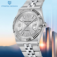 PAGANI DESIGN 40MM Wave Dial Men Mechanical Watch Luxury Sapphire Glass AR Coating Automatic Watch Luminous Waterproof Watch Men