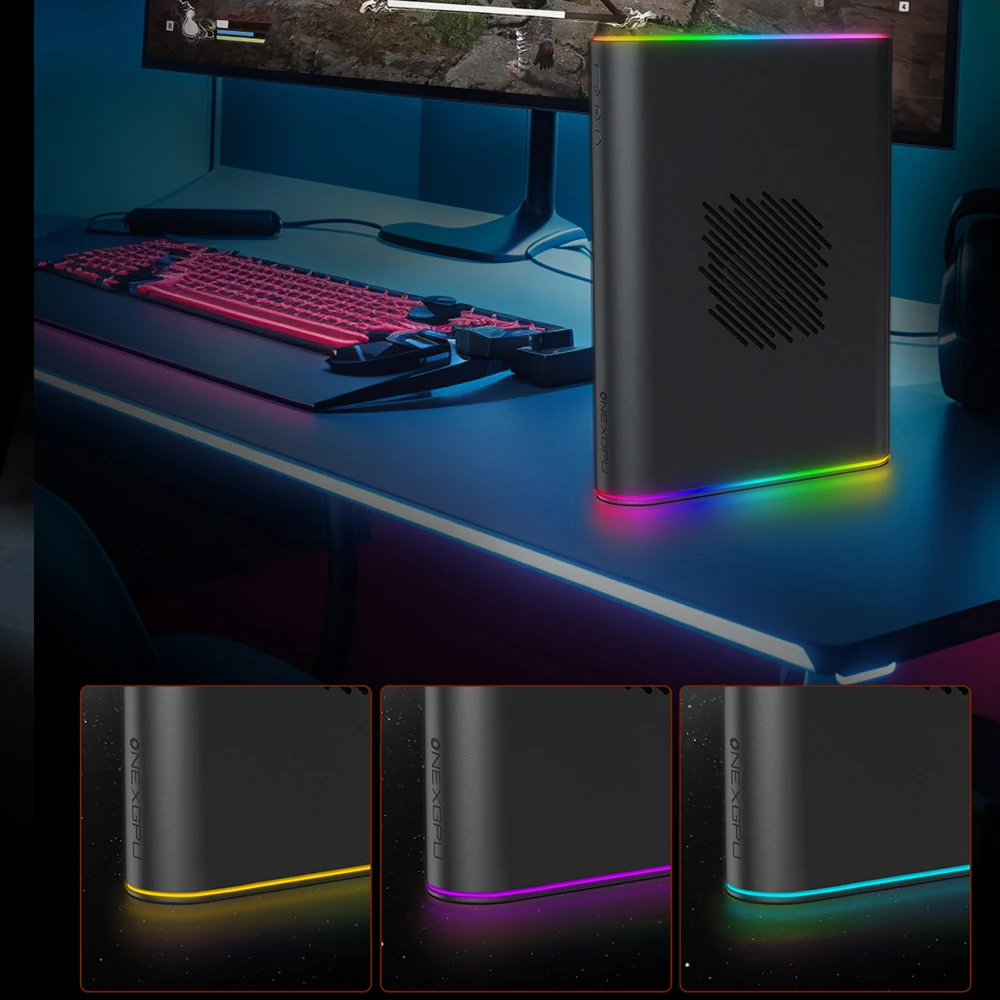 Эйпур Onexplayer Onexgpu 2 Ultimate eGPU с подсветкой AMD Radeon RX 7800M Oculink USB4.0 Thunderbolt RGB