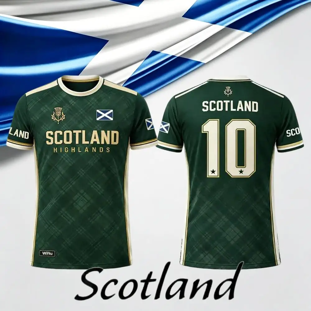 Camisetas gráficas com bandeira da Escócia, masculinas e femininas, respiráveis, de secagem rápida, camisa de futebol, verão, esportes ao ar livre, tops casuais