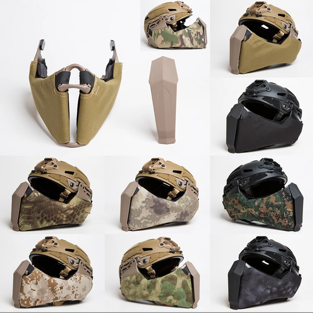 

TBFMA Gunsight Mandible Tactical Airsoft Equipments Half Face Mask For Fast/High Cut/MT Helmet Multicam Eye Protection