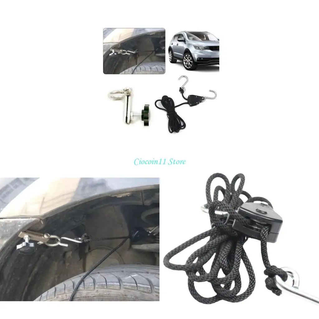 

Y1UB Car Mudguard Repair Tool Parking Scratch Fix Tool With Adjustable Eyebrow Fixing Clip And Rope For Auto Body Dent Fixing