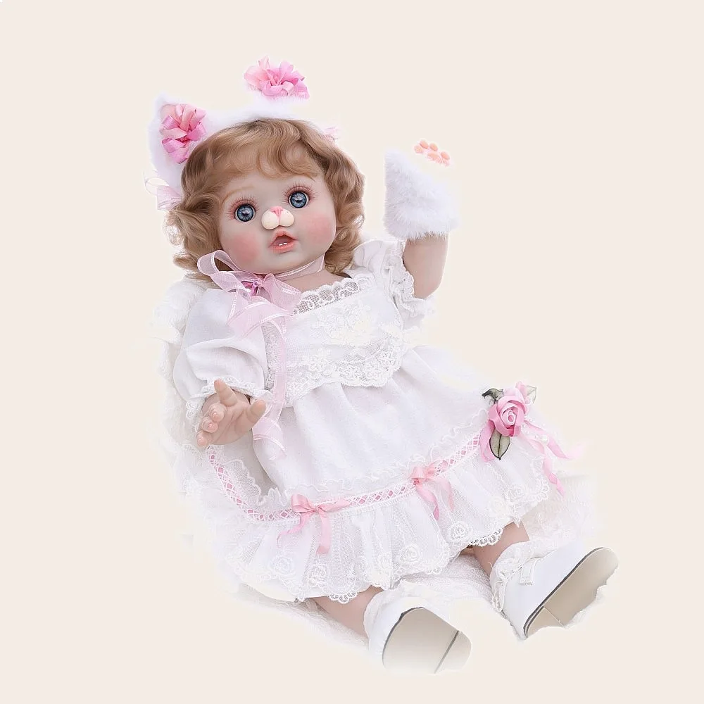 Cross-border Soft Rubber Reborn Baby Doll Dress-up Toy Realistic Toddler Doll Gift