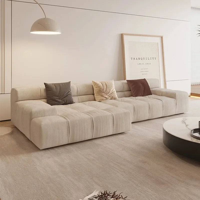 Large apartment living room flat module combination matte fabric sofa