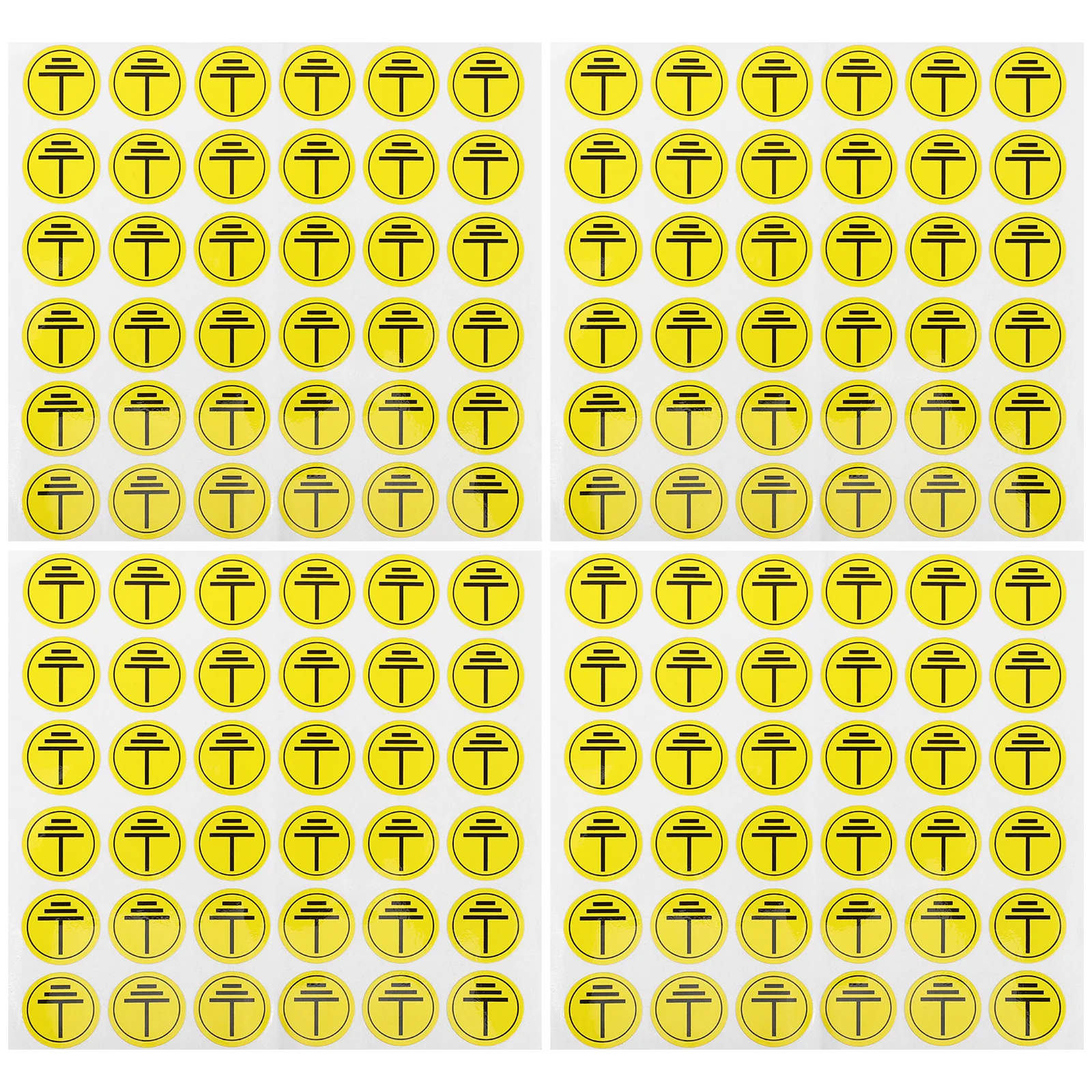 

400 Pcs Charging Pile Warning Post Electric Fence Yard Sign Aluminum Light Indicator Yellow Do Not Touch Sticker