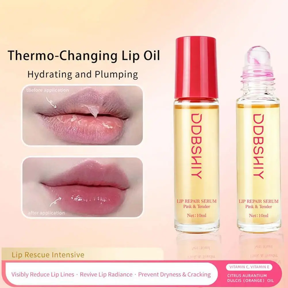 Lip Serum Bibir Warna Termal Adaptif  Enhance Lip Serum Lip Exfoliator Moisturizing Nutrisi Mendalam Semula Lipstik For Lip Care