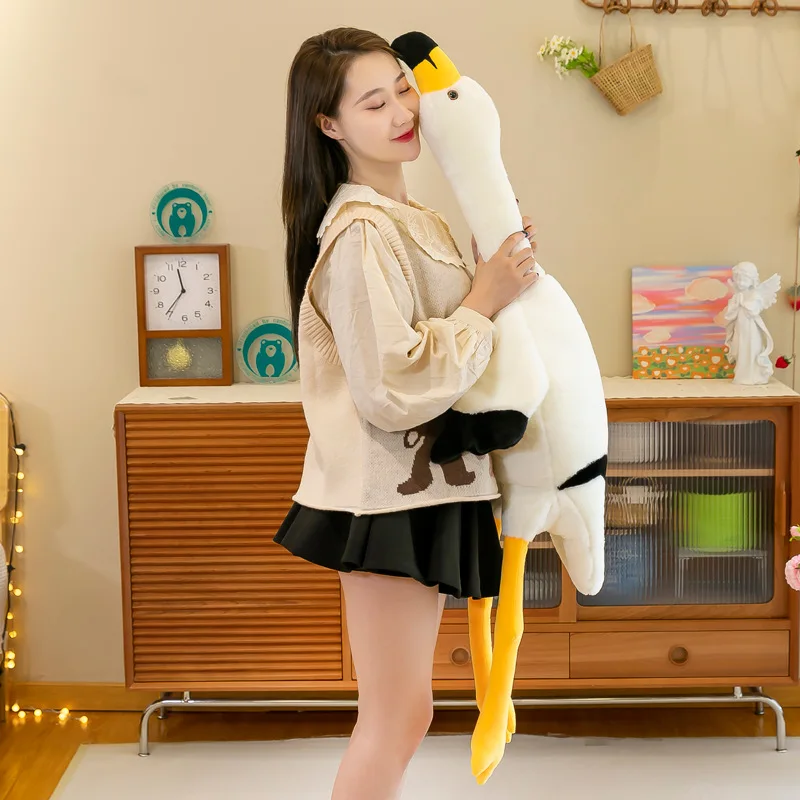 130cm/160cm Giant Flamingos Plush Toys Cute Birds Stuffed Animals Kids Sleeping Pillows Room Decor Christmas Gifts for Girls