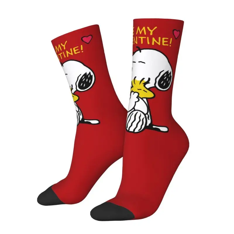 

Funny Print Valentine Snoopy Socks for Women Men Stretchy Summer Autumn Winter Beagle Dog Crew Socks