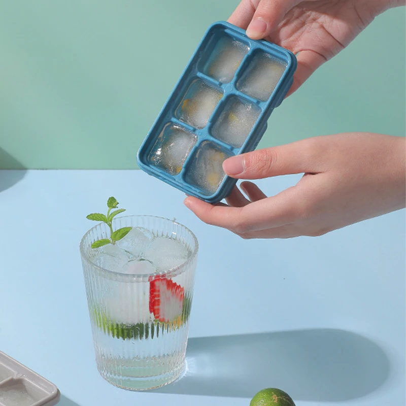 

6 Grid Big Ice Tray Mold Makes Shot Large Food Grade Silicone Square Tray Mold DIY Ice Maker Cube Tray Make Ice Cubes Quickly