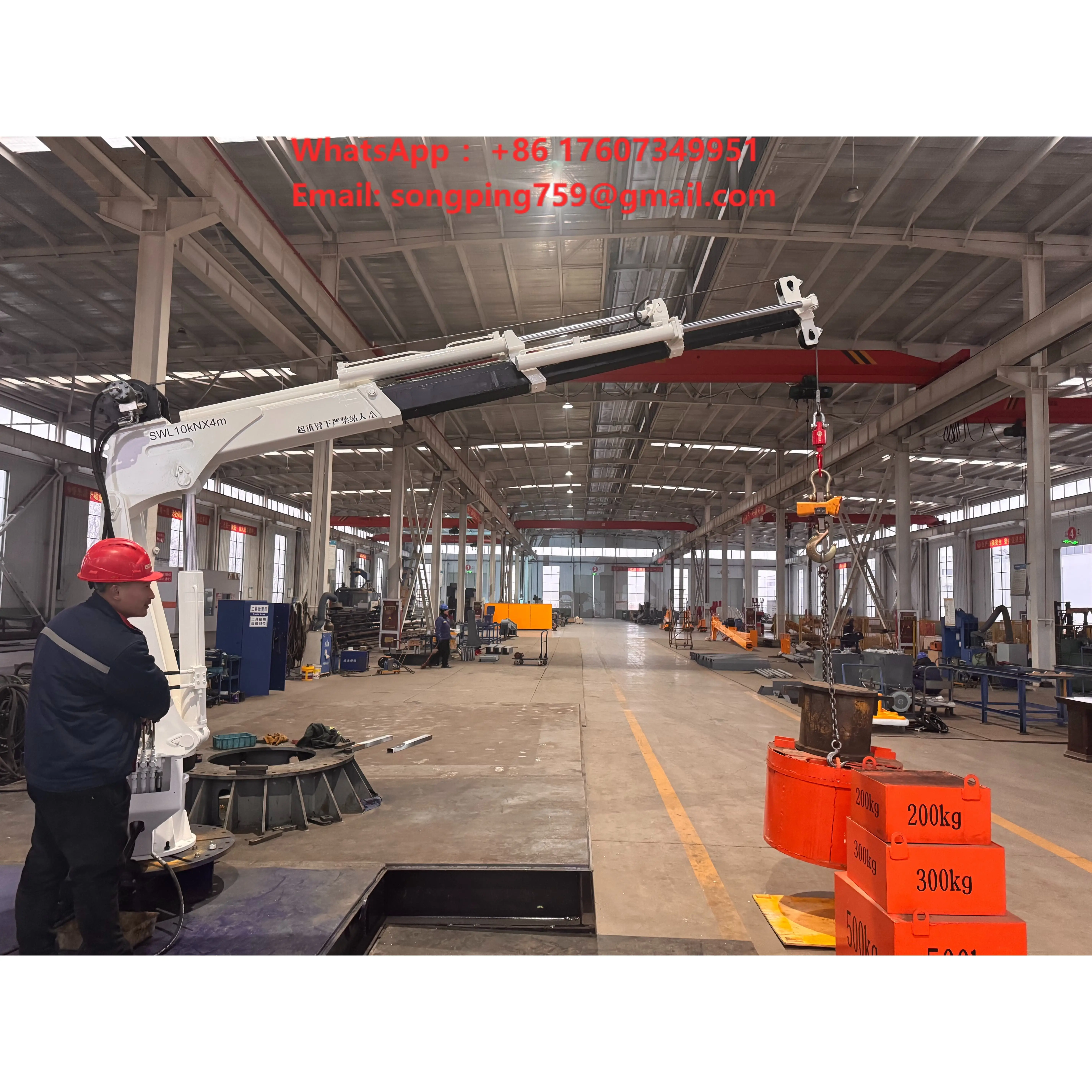 Intelligent Marine Deck Crane Equipped with Remote Control Module and Anti-Tilt Stabilization Technology