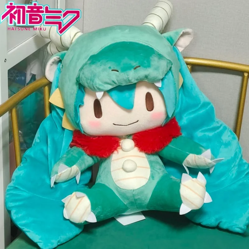 

In Stock Oringinal Sega Hatsune Miku Yuki Miku 2024 Dodeka Jumbo Nuigurumi Fuwa Puchi Doll Kawaii Original Anime Model Toys Gift