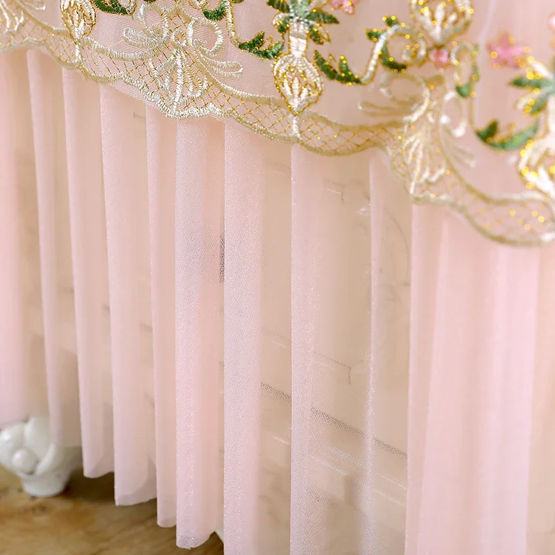 Korean Lace Bedside Table Cover Universal Fabric Embroidered Cloth Table Home Bedrooms Bedside Dustproof Towel