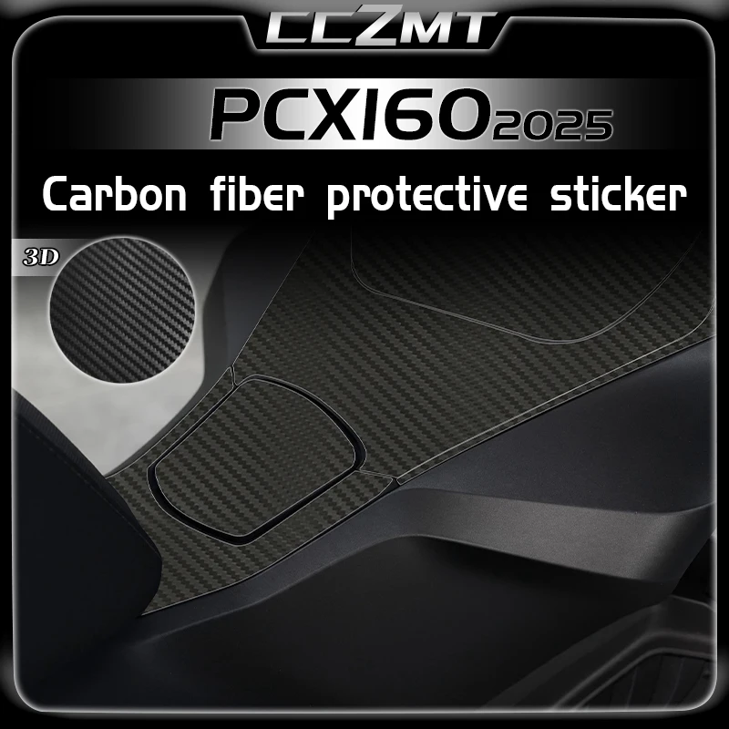 

For HONDA PCX160 PCX 160 pcx160 pcx 160 2025 3D Carbon fiber protective sticker car body sticker oil tank sticker accessories