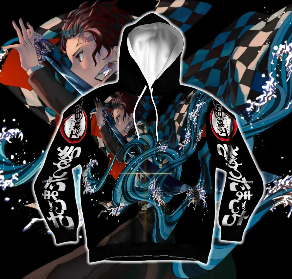 

2025 Tanjiro Kamado Demon Slayer: Kimetsu No Yaiba-Infinity Castle 3D Long Sleeve Anime Fan Hoodie Casual Fashion Streetwear Top